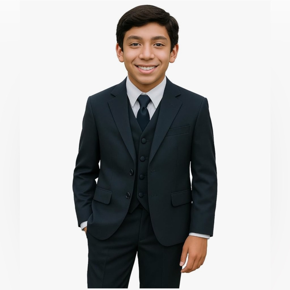 LAST DAY SALE - Avery Hill Boys Navy Blue Formal Suit